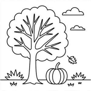 Dibujo de Otoño para Colorear