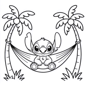 Dibujo de Personaje de Stitch para Colorear