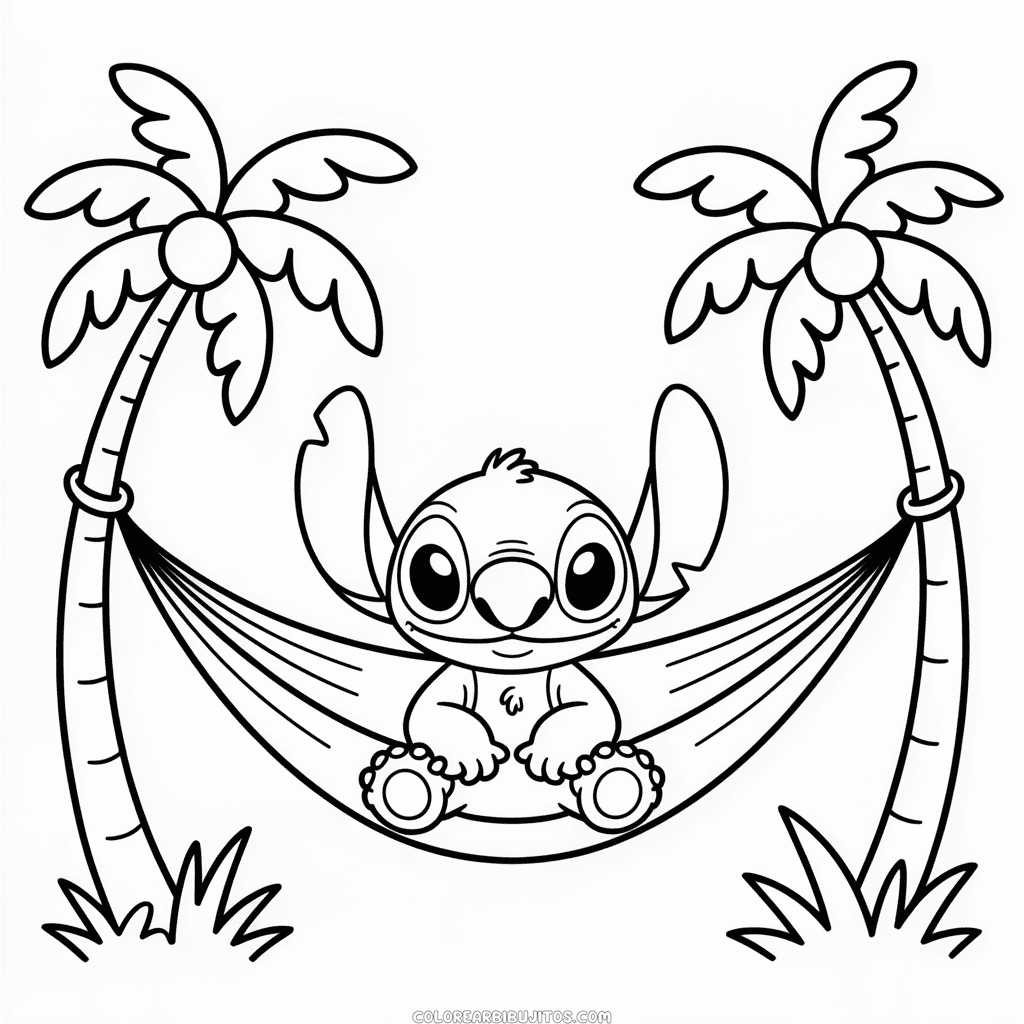 Dibujo de Personaje de Stitch para Colorear