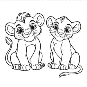 Dibujo de Personajes de El Rey León para Colorear