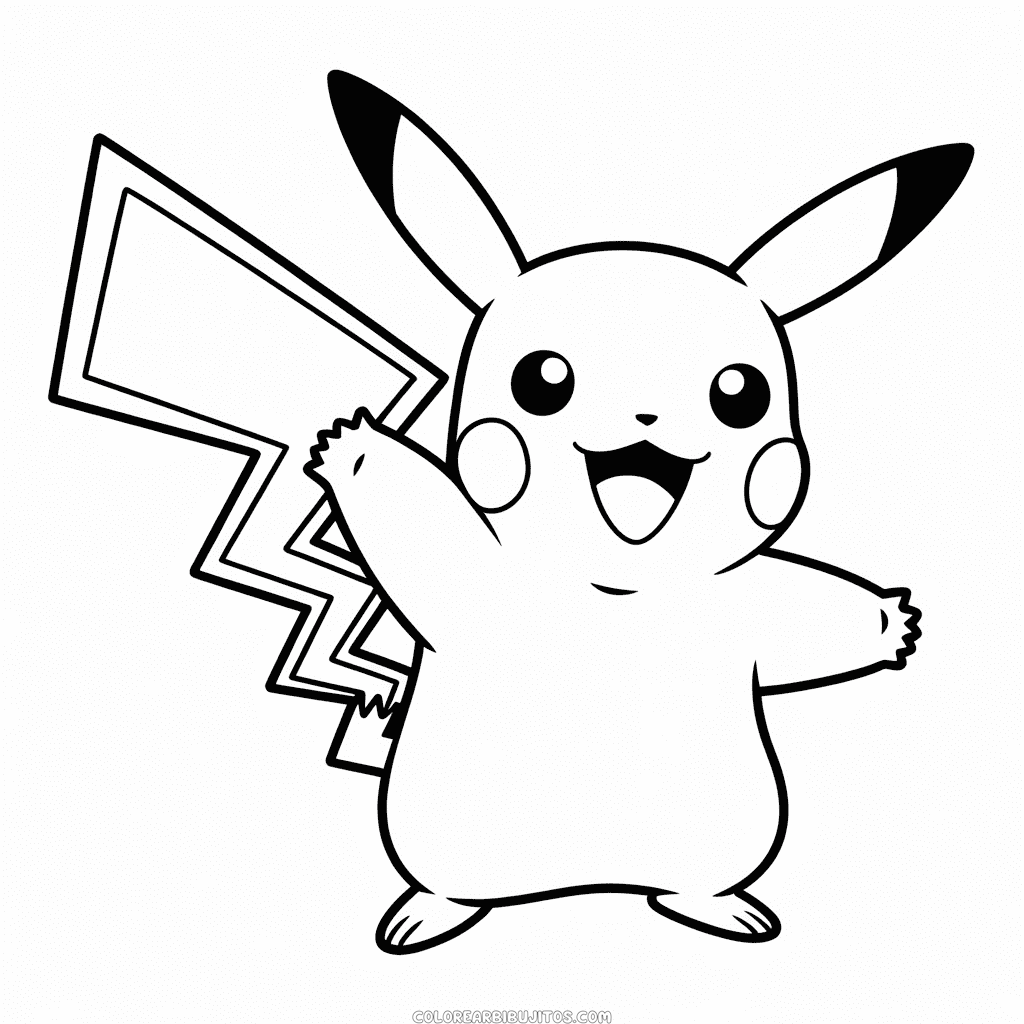Dibujo de Pikachu para Colorear