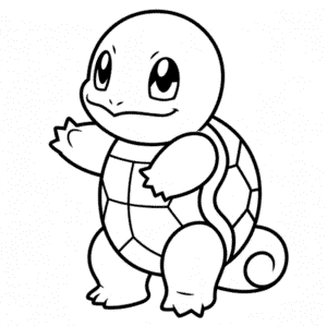 Dibujo de Pokémon Squirtle Imprimible para Colorear