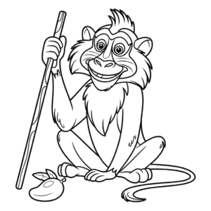 Dibujo de Rafiki de El Rey León para Colorear