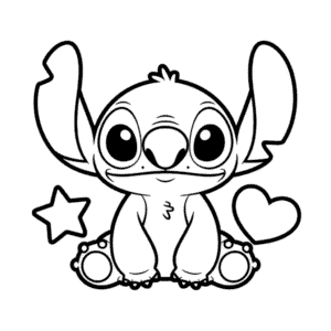 Dibujo de Squishmallow de Stitch para Colorear