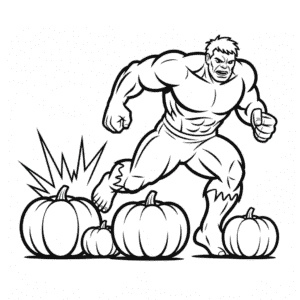 Dibujo de Vengador de Halloween para Colorear